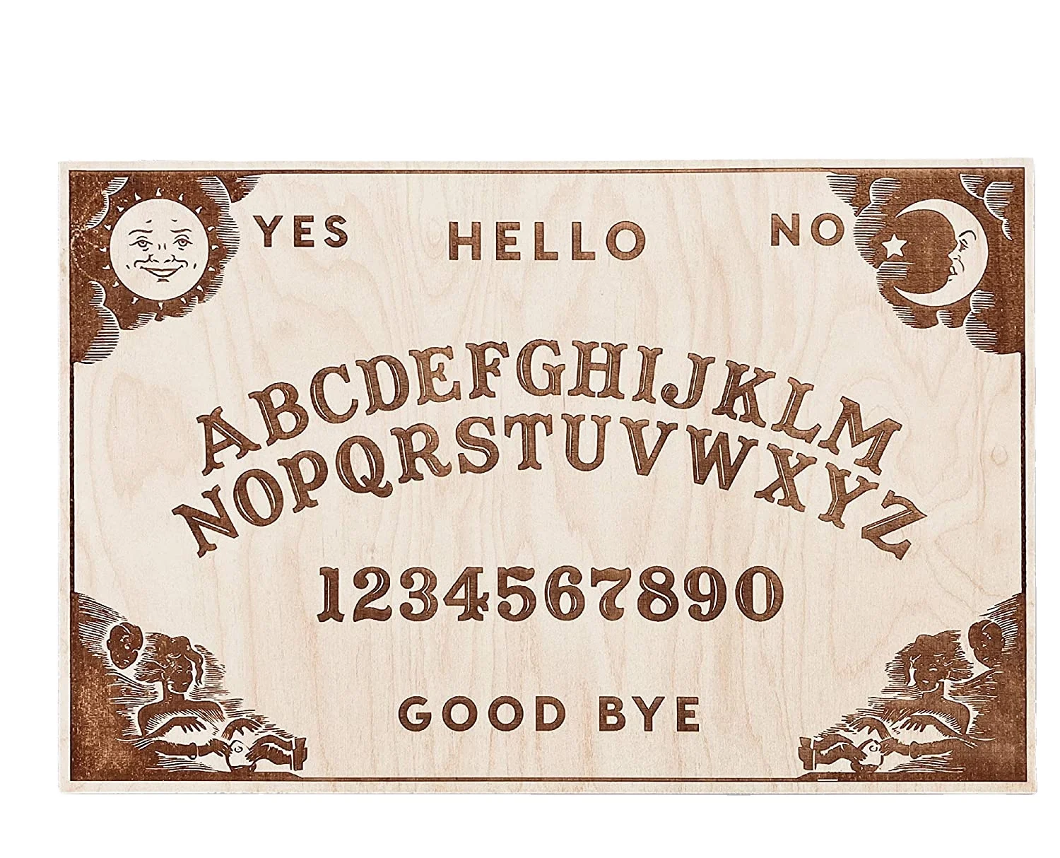 Ouija доска Луна деревянная кристальная сетка Готическая ведьма Декор дух игра оккультная практика Хэллоуин подарок