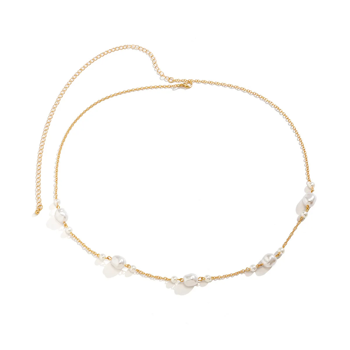 Minimalist Beach Bikini 18K Gold Pearl Belly Chain Adjustable Shell Charms Jewelry Sexy Waist Body Chain