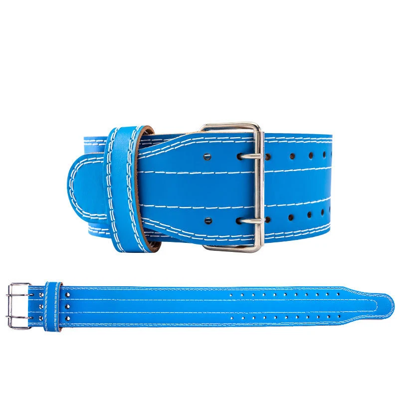 Custom Lumbar Protective Power Training Adjustable Leather Belts Women Men Genuine Cowhide Weightlifting Waist Belt