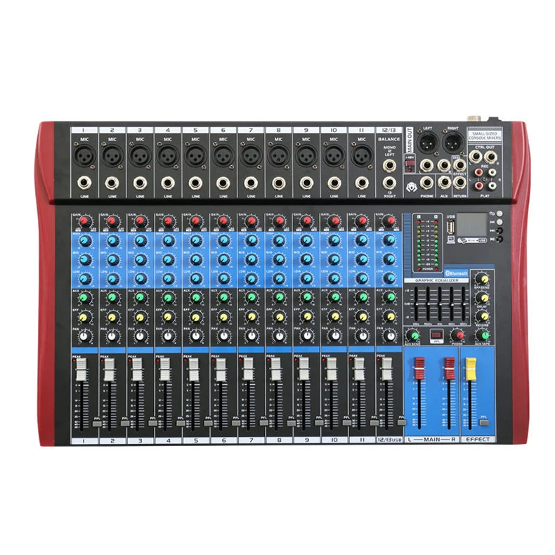 Профессиональный звуковой контроллер TEBO ES1202 на 12 каналов, dj-миксер, звуковое оборудование для вечеринок