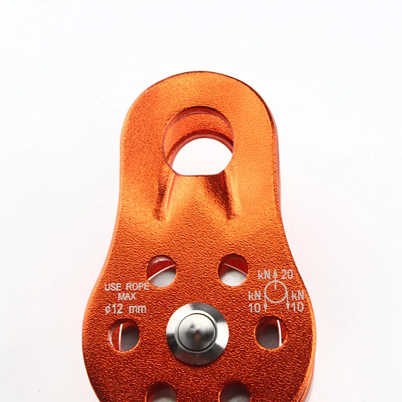 High quality  OEM Aluminum Alloy Climbing single Wheel Pulley For Adventure Climbing