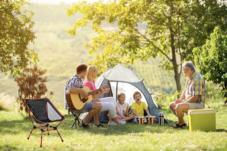 
Singda 2020 New Outdoor Folding Aluminum Moon Beach Camping Chair 