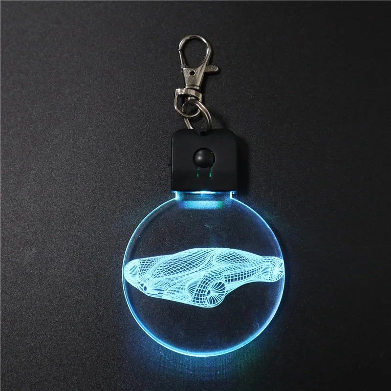 SUV car Christmas tree decor light mini led light 3d illusion led keychain custom shape small lamp for bedroom decoration