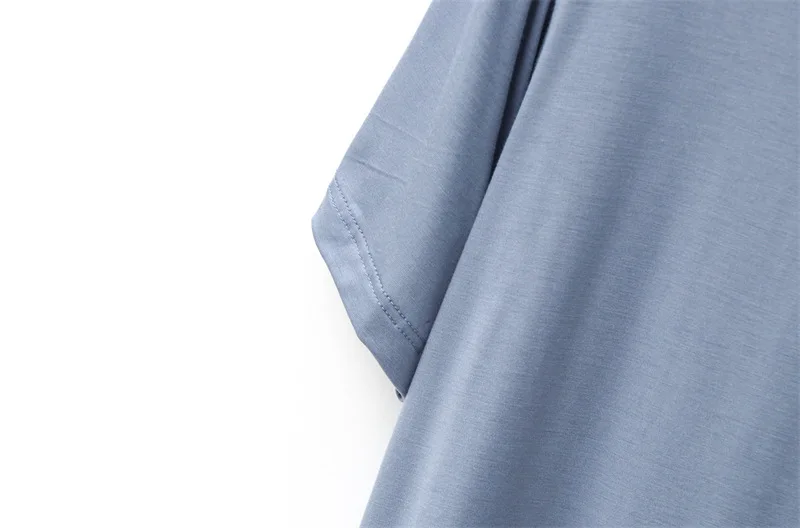 high quality modal v neck t shirt for men custom shorts pajama custom logo cotton pajamas men casual plain tshirts shorts set