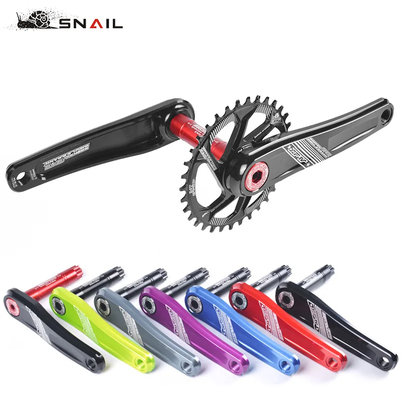 104BCD MTB Bike Integrated Hollow Sprocket Wheel CNC Aluminum GXP Crank Set Bicycle Straight Loaded Disc Wide and Narrow Teeth