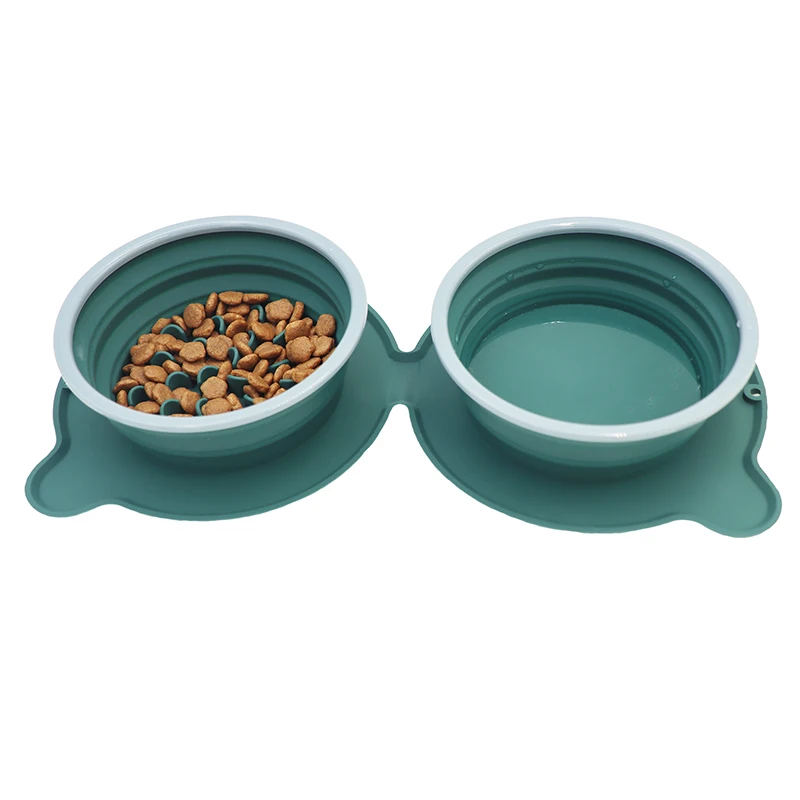 Silicone Collapsible Dog Bowls Water, Portable Travel Pet Food Feeding Bowl