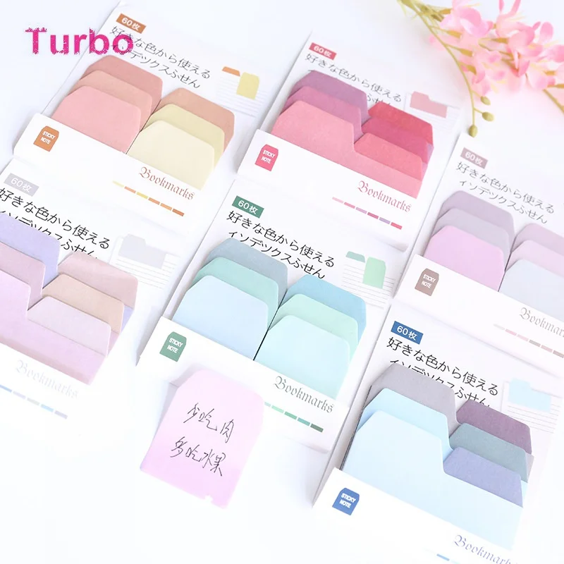 Wholesale Japanese Style Contract Gradient Stationery Bookmark Self-adhesive Sticky Notes