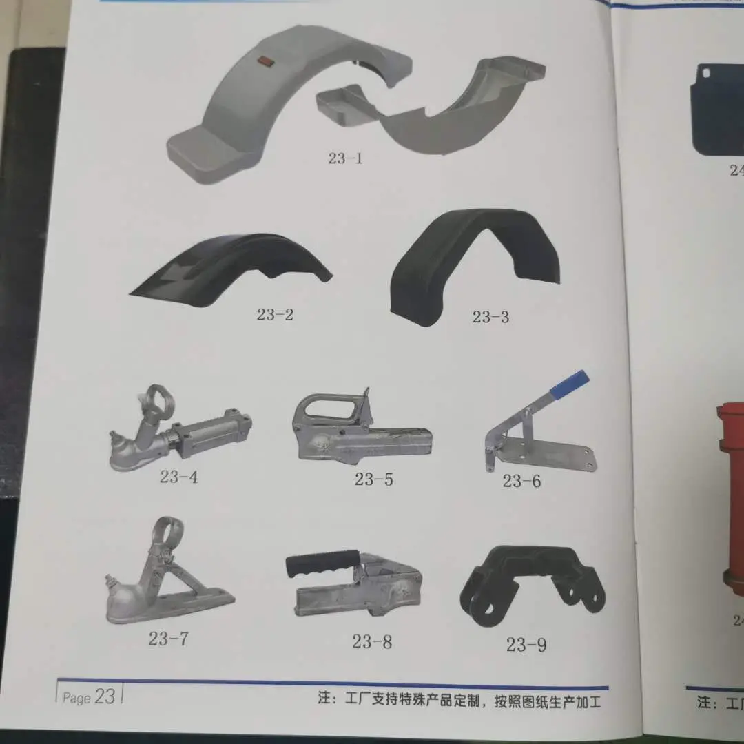 plastic materials trailer double wheel mudguards fenders