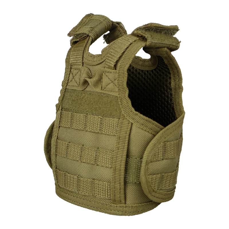 Colorful Adjustable Mini Molle Drink Bottle Beverage Cooler Tactical Beer Vest for 12oz 16oz Cans Bottles Decoration