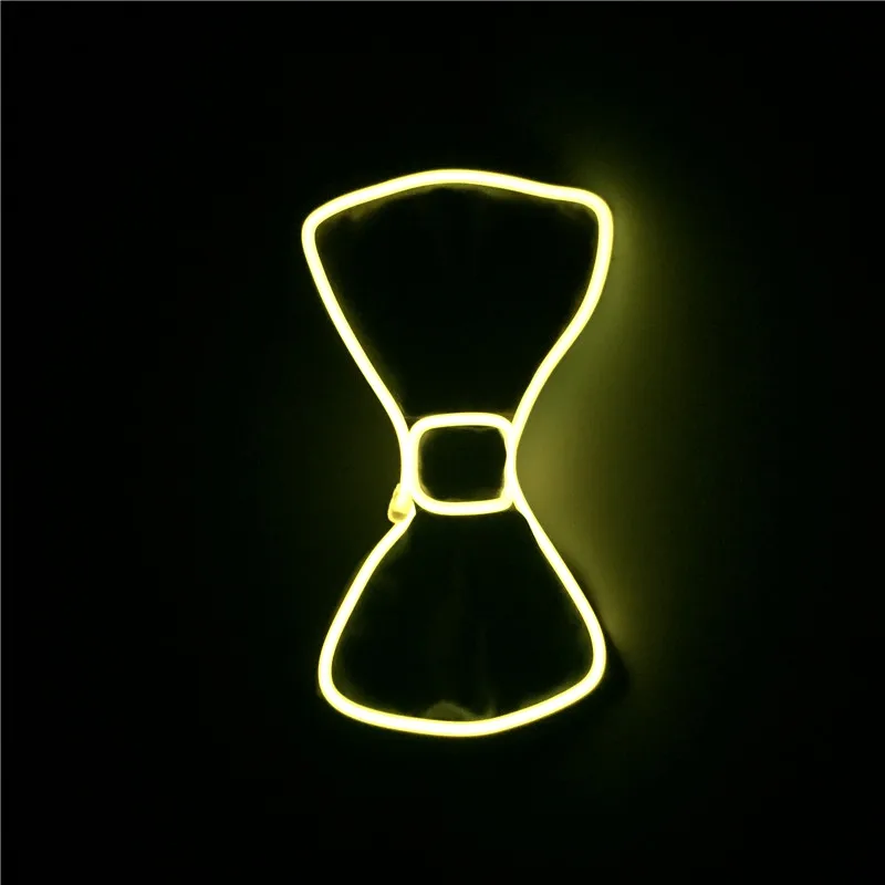 Горячая Распродажа, мигающий светящийся галстук-бабочка из электролюминесцентной проволоки, мужской галстук-бабочка со светодиодной подсветкой, свадебные светящиеся товары для вечеринок