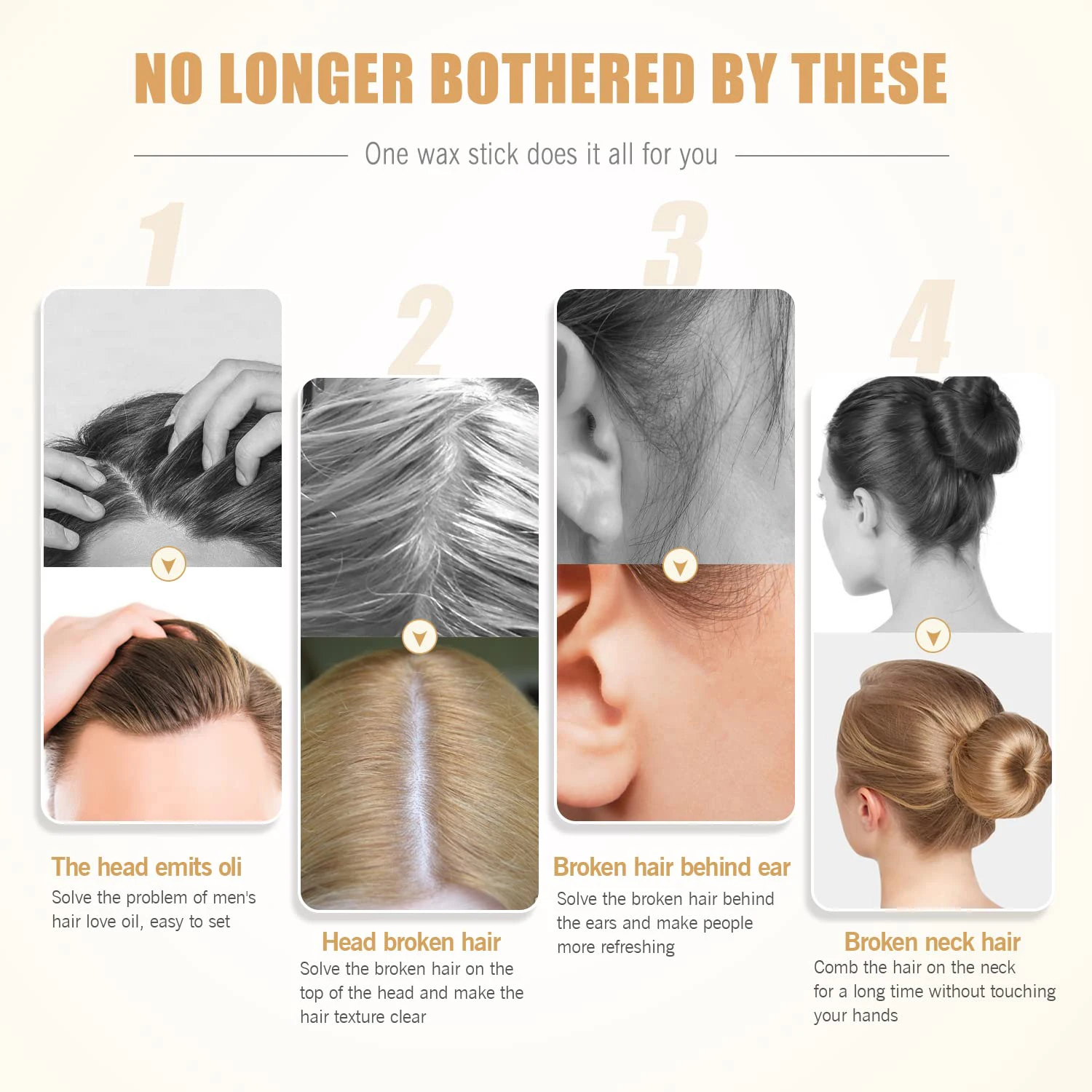 Private Label Hair Stick Wax for Edge Control Hair Styling Wax Stick for Men and Women Strong Hold Matte Clay for Hair Stick Wax