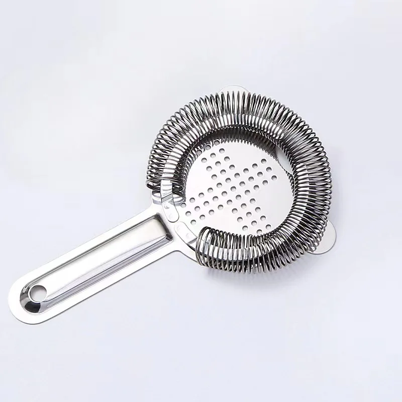 stainless Steel 18/8 Cocktail Bar Strainer Bartender Tool Kit Bar Accessories Calabrese Hawthorne Strainer For Bar