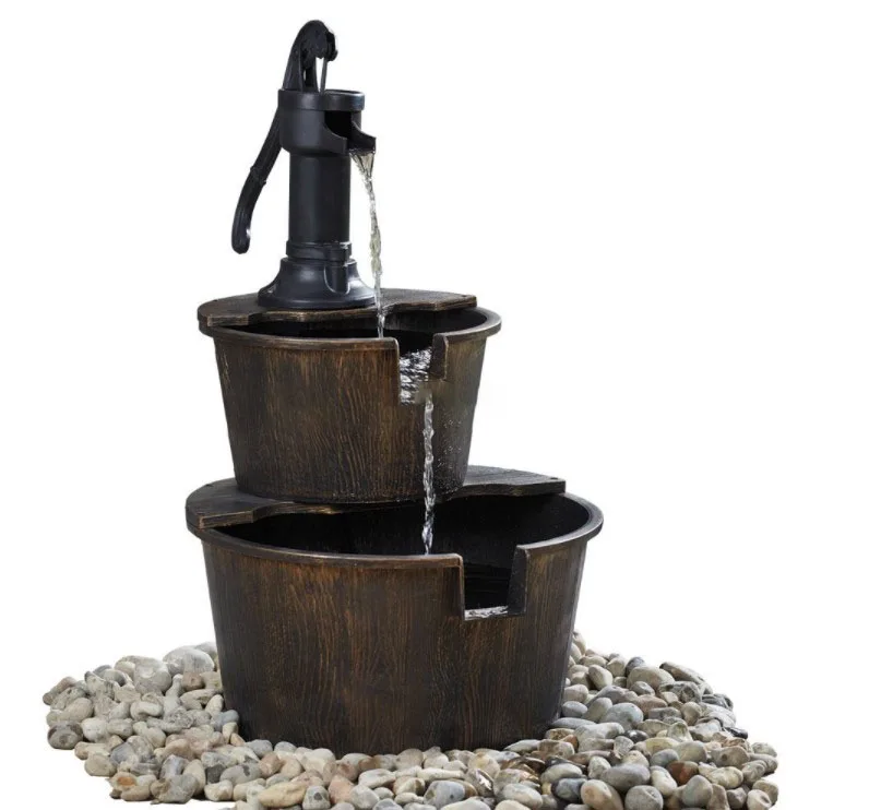 New garden supplies Design Outdoor Antique Style Water fountain with Various Color Garden Ornaments