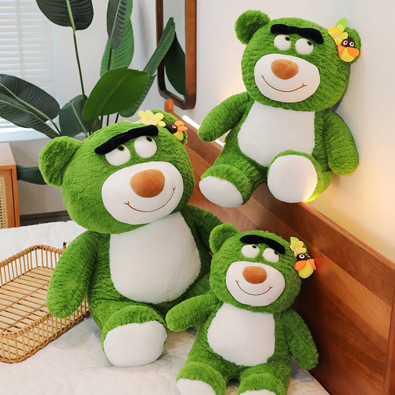 Customized New Creative Cute Green Firefly Sitting Teddy Bear Toy Doll