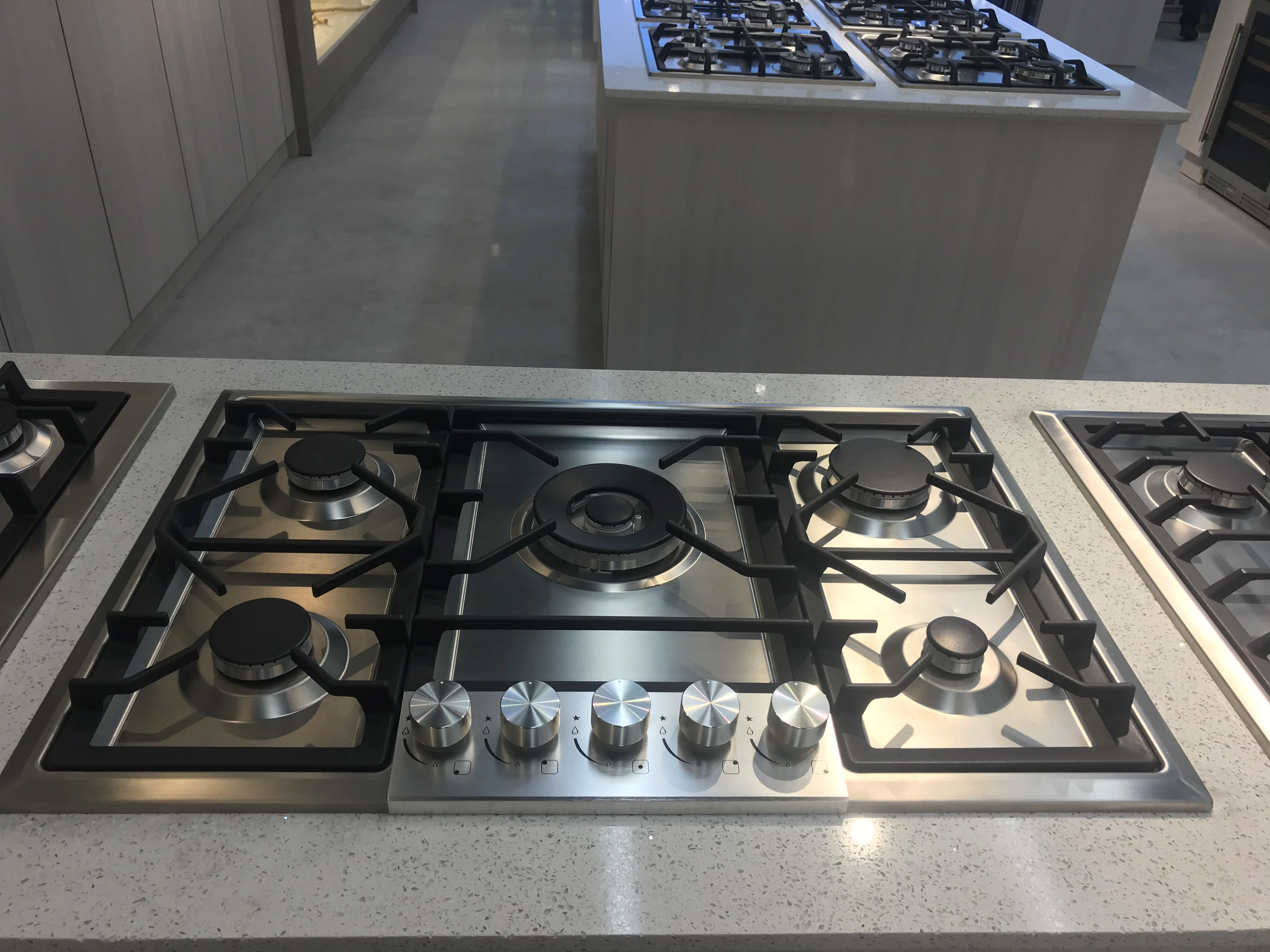 5 Burners 91cm Stainless Steel Build-in Gas Hob Cooktop