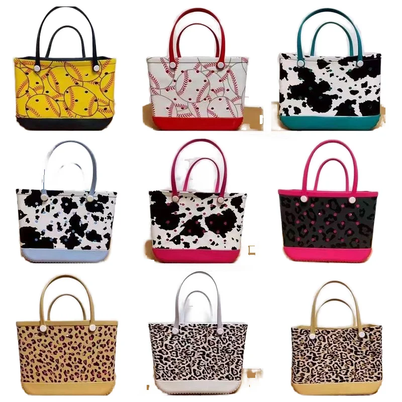 Factory OEM ODM Large Medium Small Bogg handbag Waterproof durable Rubber Silicone EVA Foam Beach Bag EVA Rubber Bag