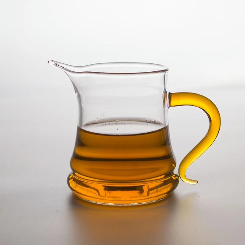 Color Handle Chinese Gong Kung Fu Tea Milk Pitcher Cha Hai Tea Fairness Cup Sharing Pitcher Gong Dao Bei Small Glass Pitcher