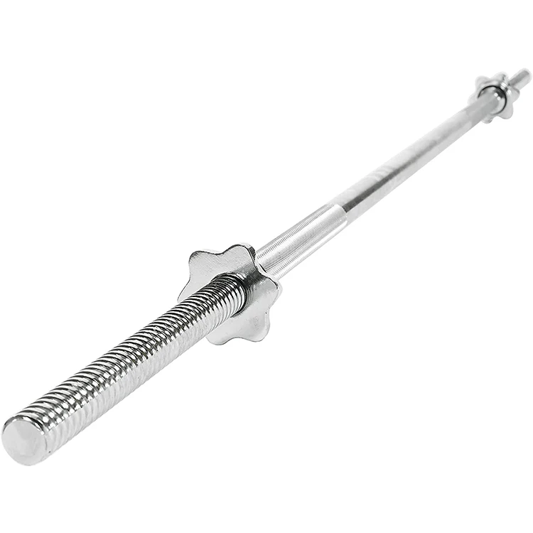 60 Inch Threaded Chrome Barbell Bar, 1 Inch Barbell