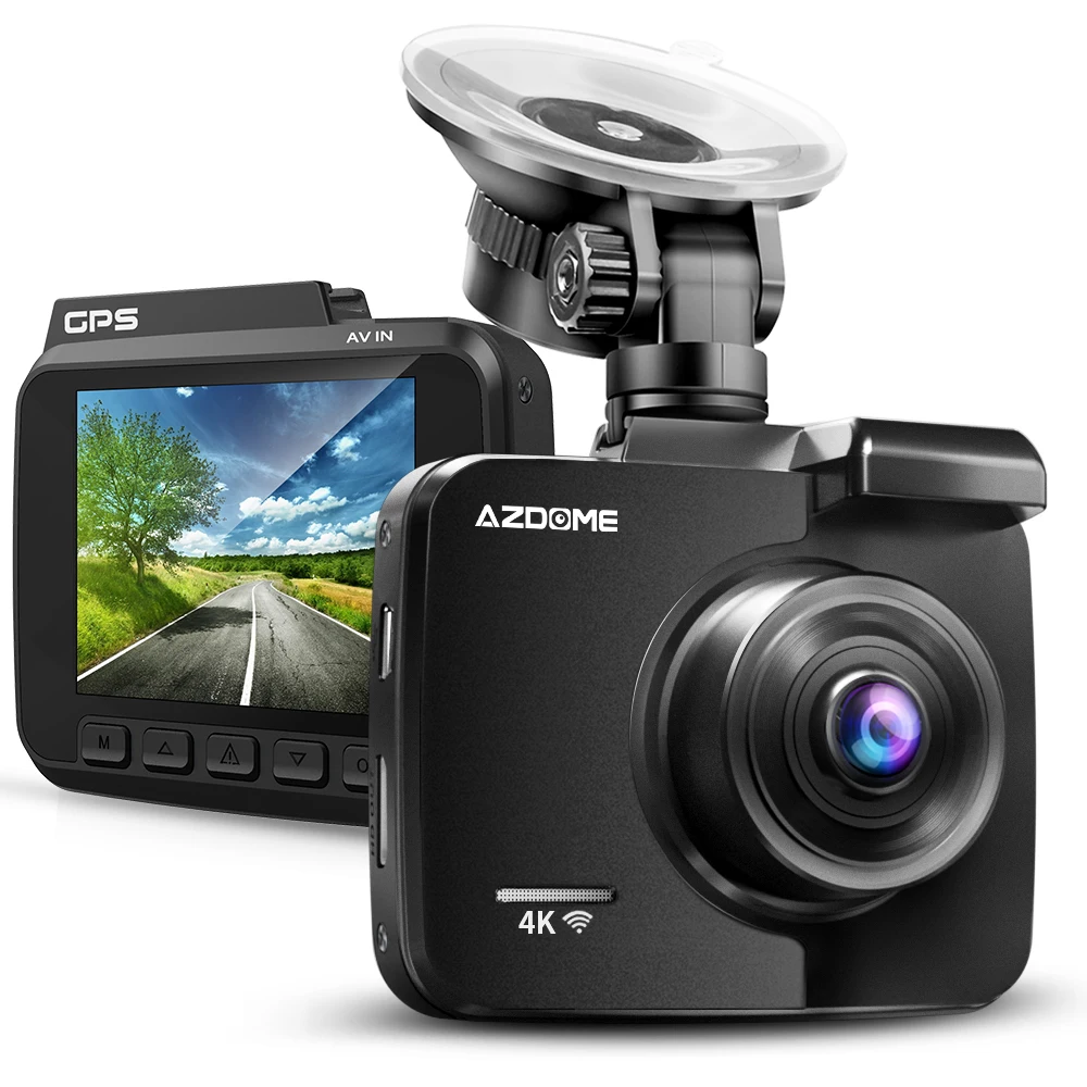 AZDOME GS63H 4K Встроенный GPS WiFi Автомобильный видеорегистратор с двумя объективами Автомобильная камера заднего вида видеокамера ночного видения