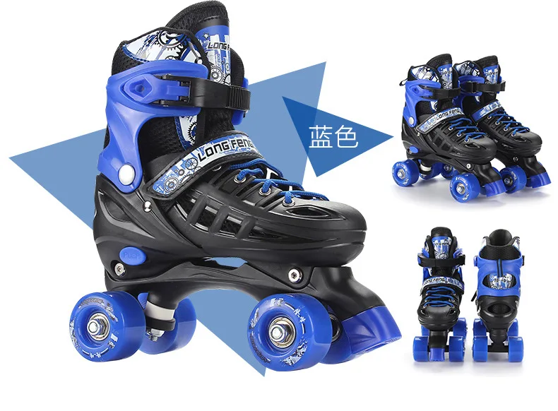 Factory Wholesale Skating Shoes for Adults Children Double Row Wheel Roller Skates for Men Women Four-Wheel Roller Skates Summer