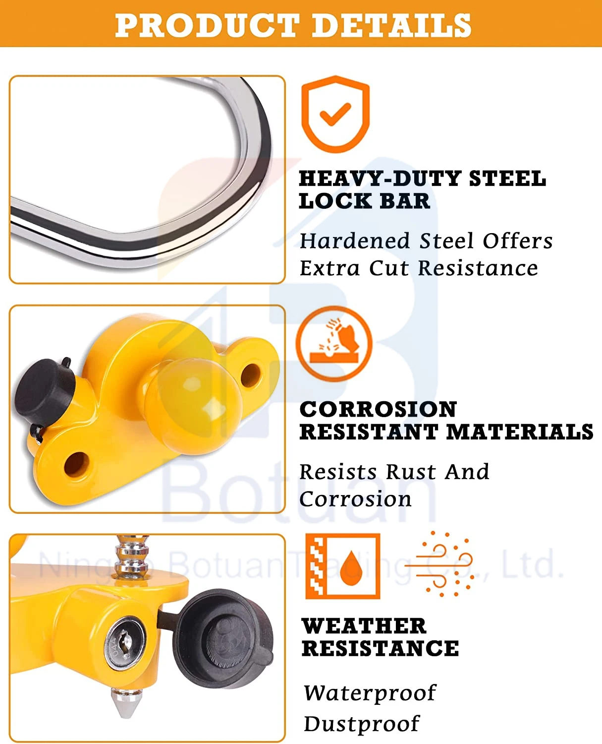 trailer hitch fully adjustable ball coupler lock trailer hitch coupler latch lock Hitch Coupler Lock