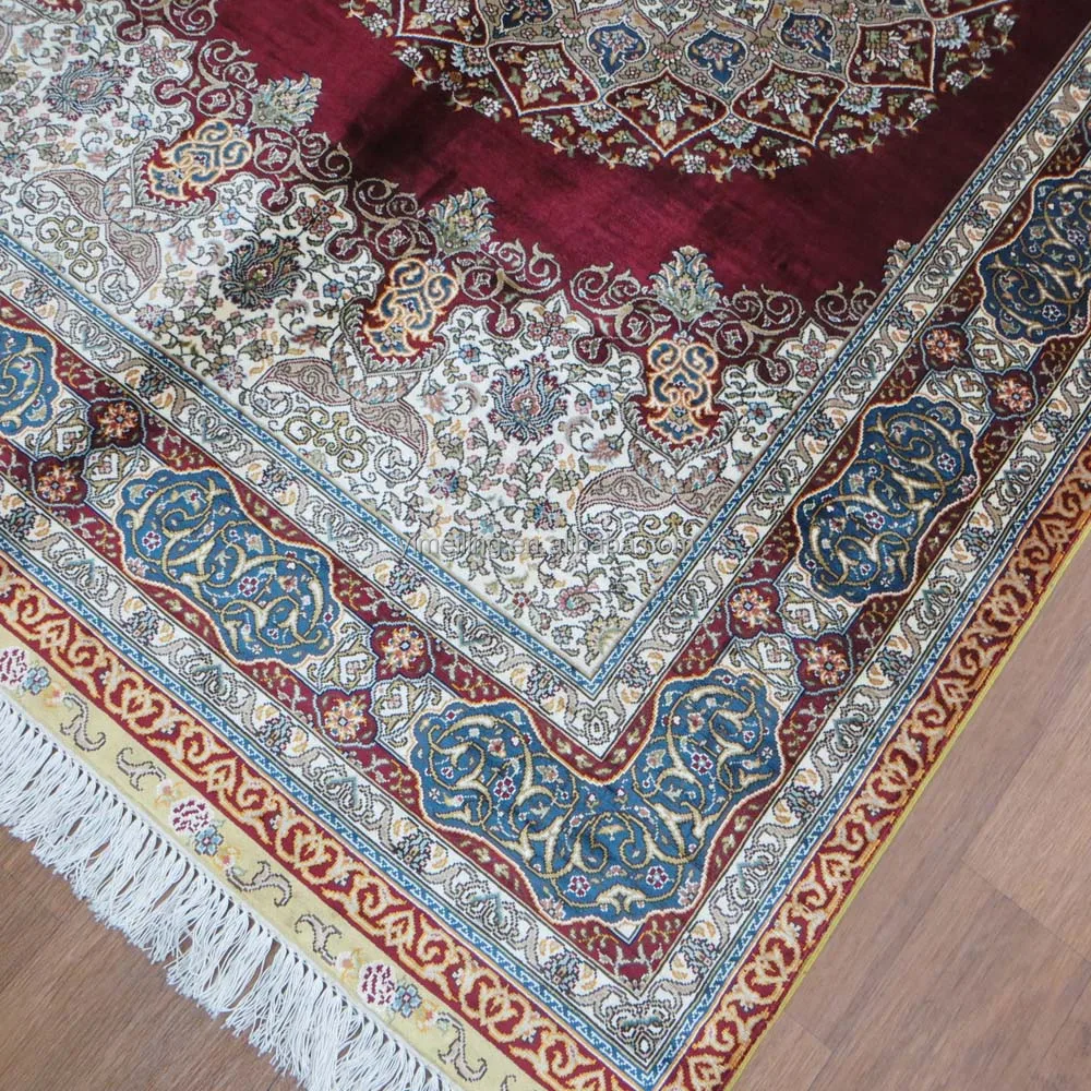 Red Medallion 4x6 Bedside Oriental Tapis Persian Handmade Carpets