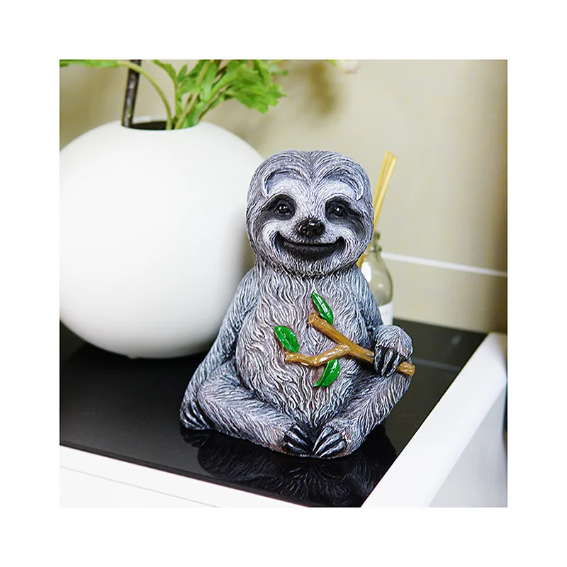 Best selling hand-made exquisite eco-friendly sloth animal  resin crafts   home decoration holiday  kit set epoxy mo