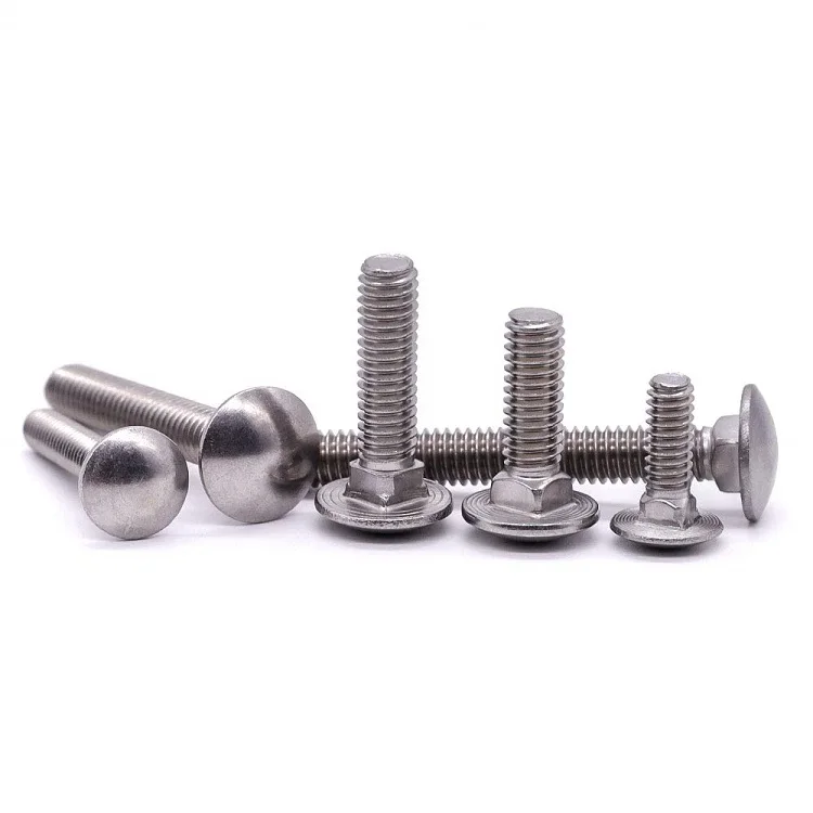 Non-standard custom stainless steel half round head square neck bridge bolts carriage screws