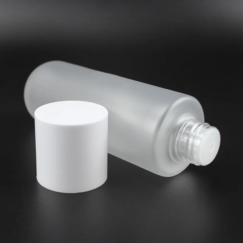 Custom Plastic PET Clear Frosted Shampoo Bottle Dispenser 250ml Matte Shampoo Bottle Cylinder Shower Gel Bottle