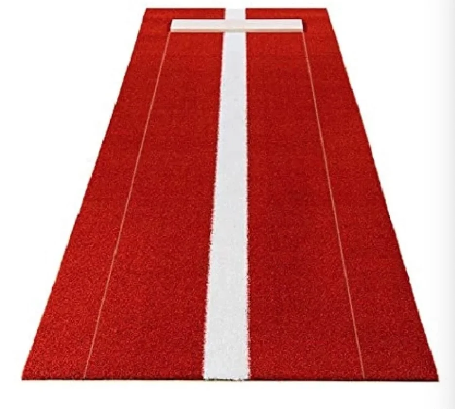 NWT Premium 10 Feet X 3 Feet Softball Pitching Mat in Clay and Green Color with Power Line and Case