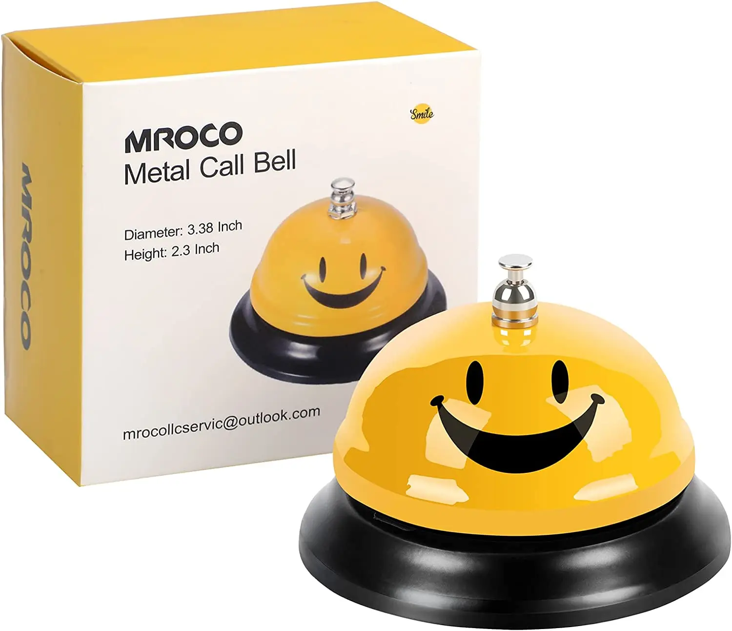 MaxGear 3.35 Inch Metal Call Bell Anti-Rust Construction Restaurant Table Desk Bell Service Call Bell For Office Hospital