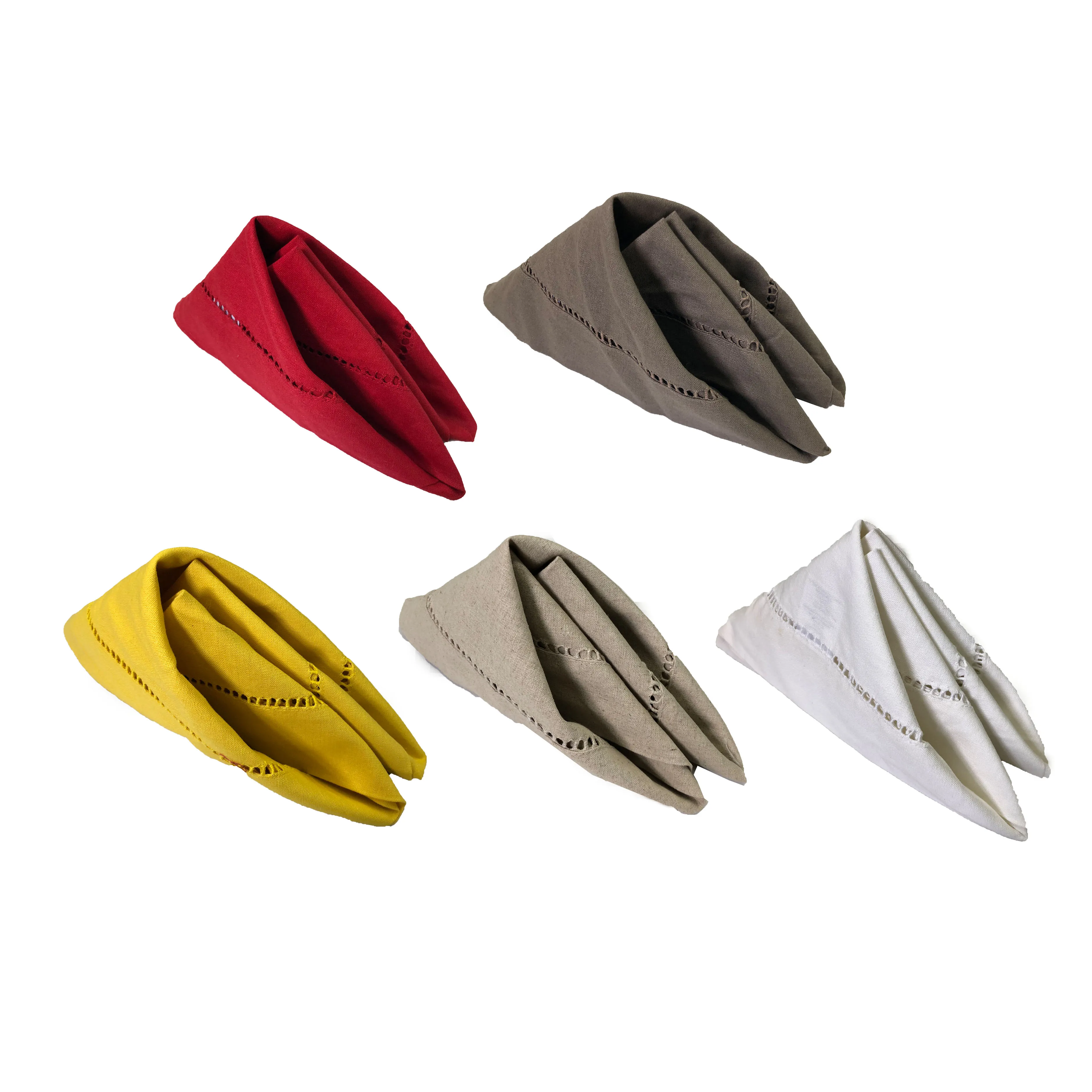 White Napkins Cotton Fabric Napkin Table Dinner Napkins for Wedding Party