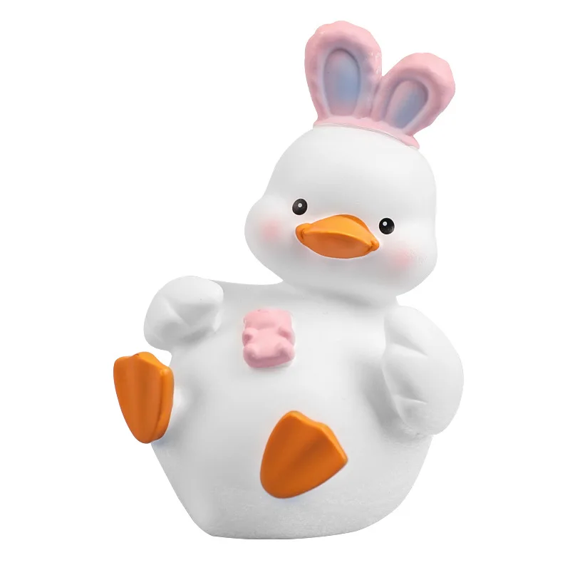 Декоративные изделия из смолы с симпатичной уткой, детские подарки с мультяшным утенком, Креативные аксессуары для дома, автомобильные аксессуары