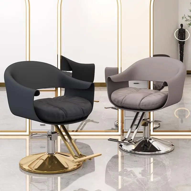 Hair Salon Chair Simple Hair Salon Special Lifting and Rotating Hair Cutting Chair Barber Shop Dyeing and Perming Chair