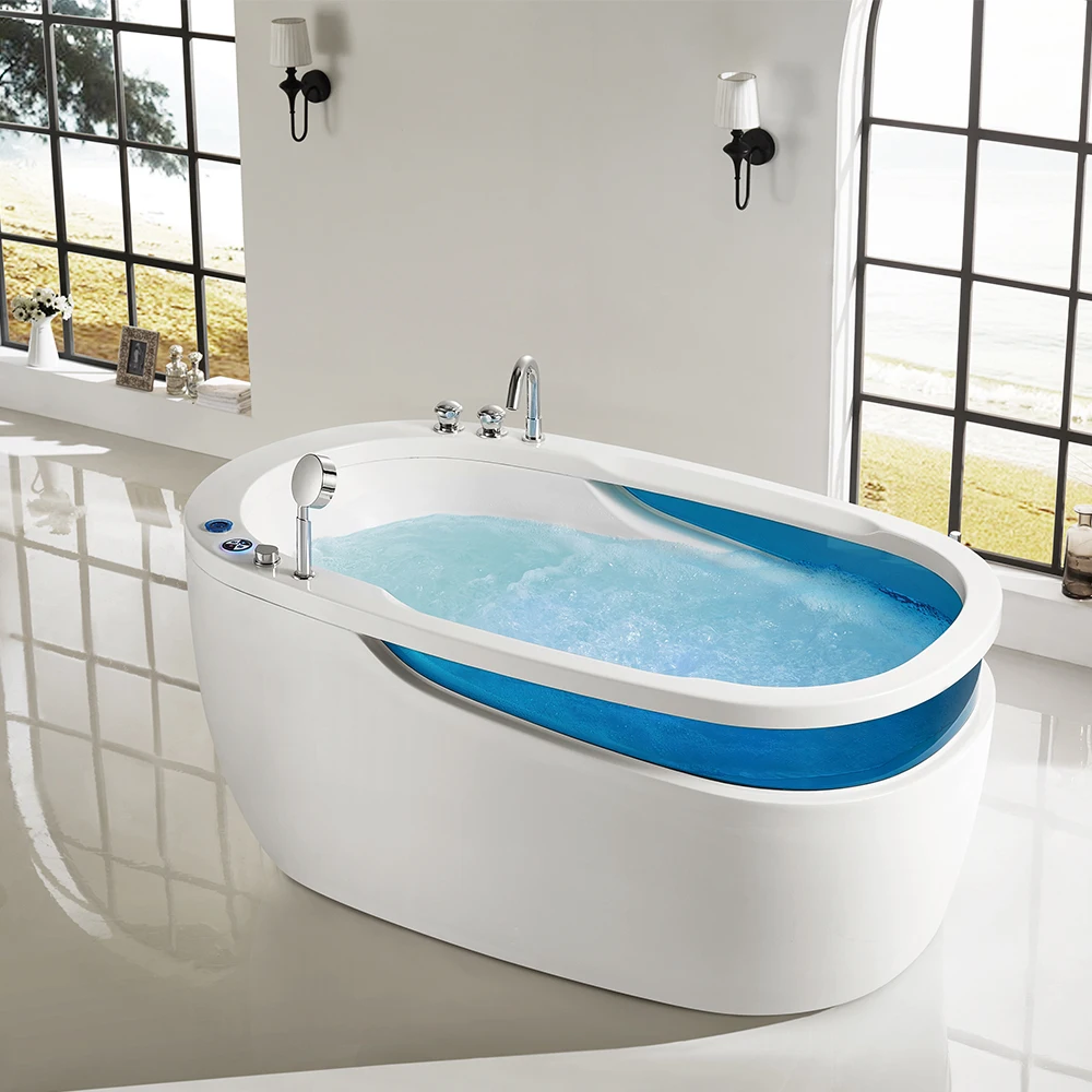 Small Freestanding Bath movable Bathtub freestanding Fiberglass Tubs