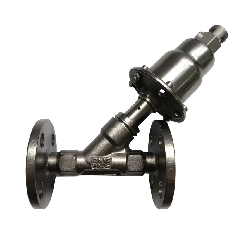 Factory wholesale Steam use Flange Angle Seat Valve with Solenoid Valve 220v ac