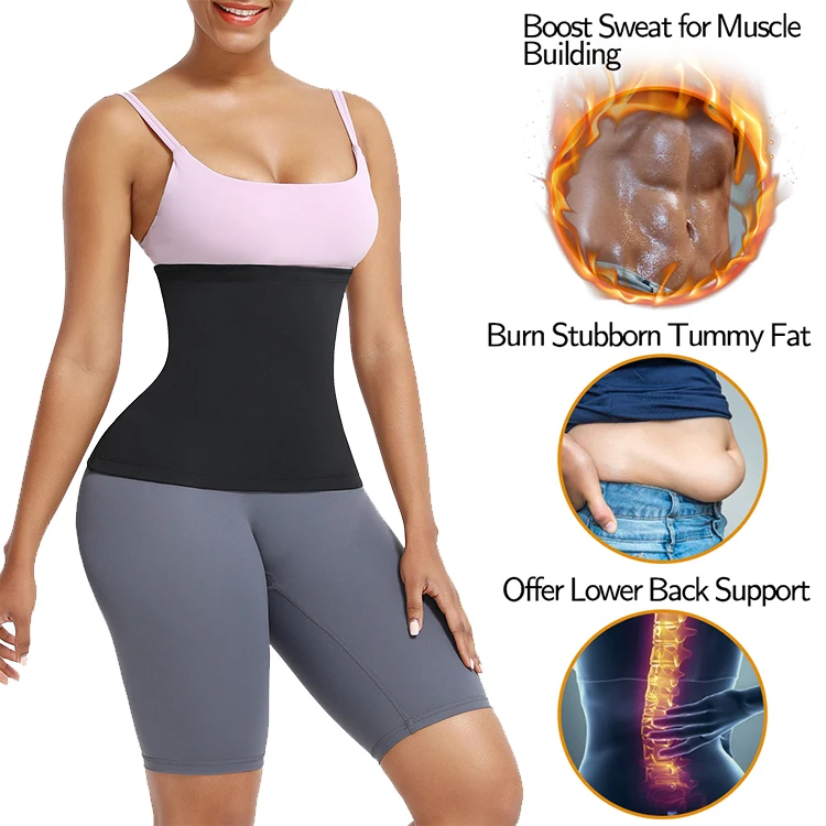 Waistdear Dropshipping Fat Burning Waist Trimmer Slimming Belt Custom Sauna Waist Trainer Belt Bands
