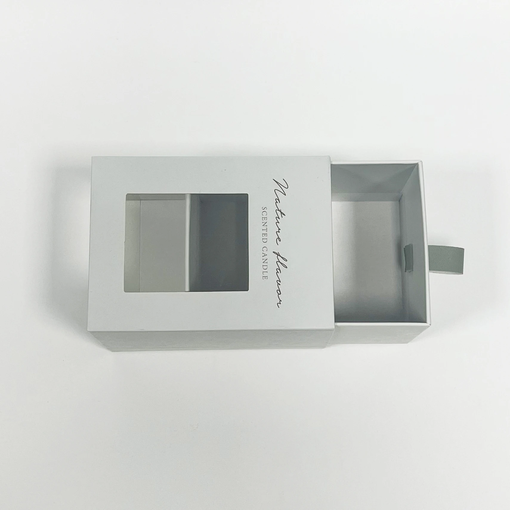 Custom Luxury Candle Box Craft Packaging White Square Rigid Paper Cardboard Luxury Candle Box For Gift With Clear Window