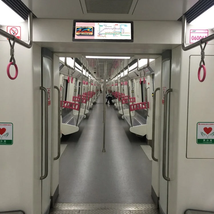 Advertising Stretched Bar Monitor For Bus Coach 28.6inch Customized Sizes DC12-36V HDMl Input Multimedia Video Player