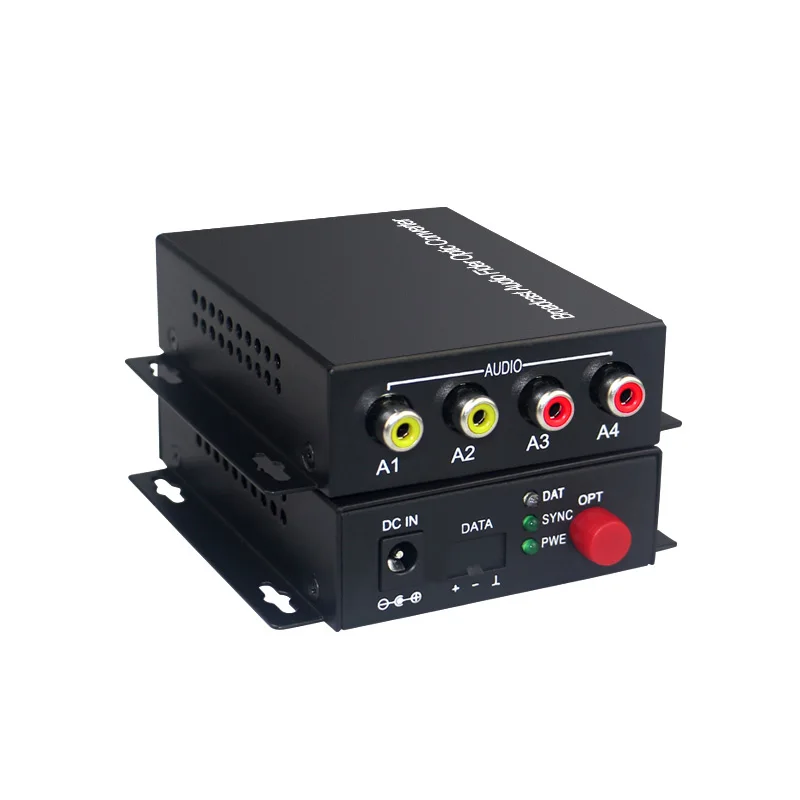 2 Audio Bidirection Over FC Fiber optic Extender for Broadcast system(Tx/Rx) Kit  Transmitter and receiver