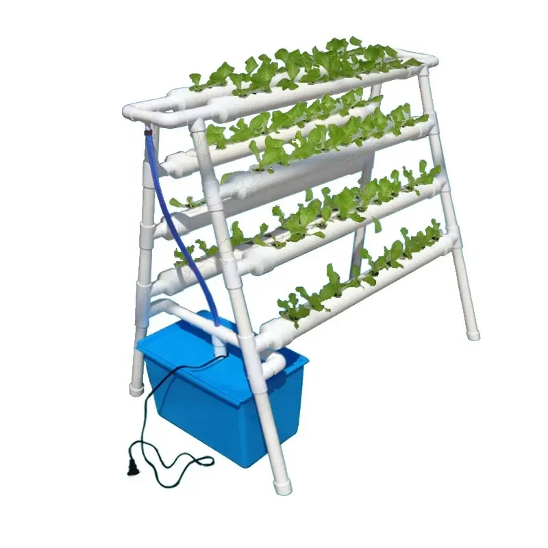 Hydroponic Grow Kit Hydroponics Growing System 72 Plant Sites Food Grade PVC- U Pipes Hydroponic Planting Equipment