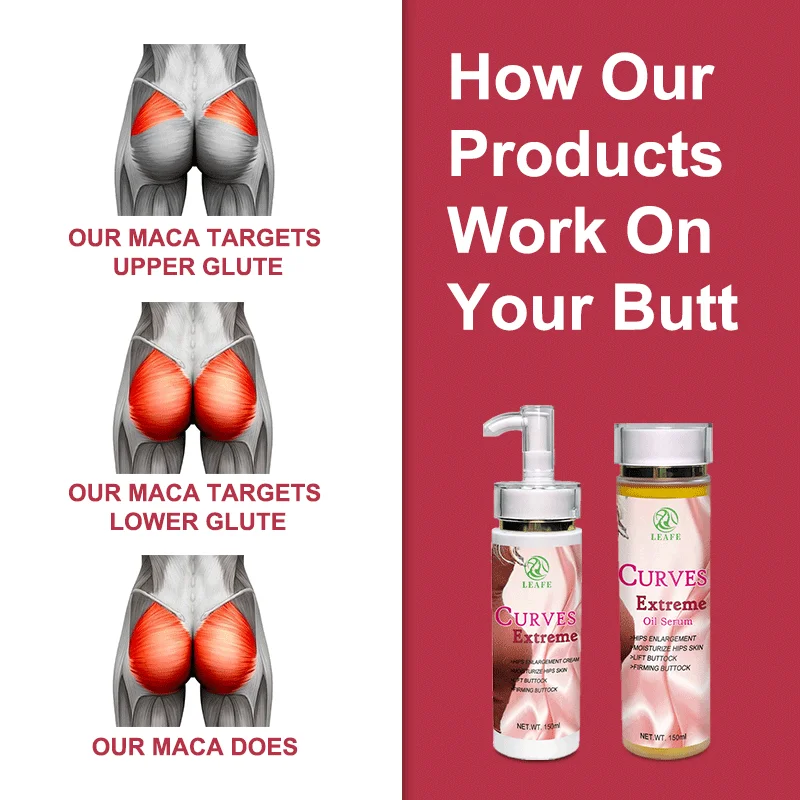 Private Label Hips And Butts Cream And Oil Set Ultimate Maca Butt And Hips Enlargement Cream Butt Enlargement Oil Cream Set
