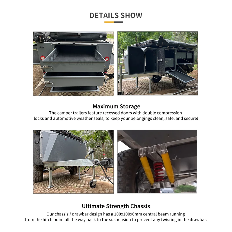 Hot selling china rv motorhome 4x4 rv motorhome fiberglass camper trailer