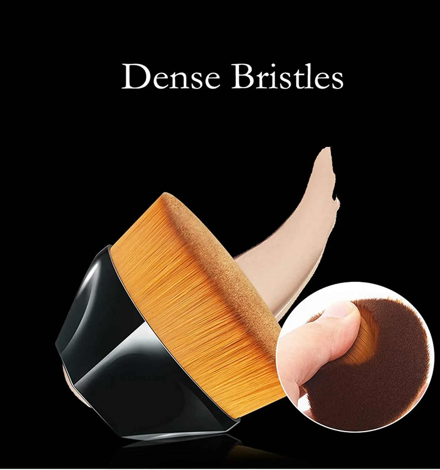 DailyQueen Foundation Makeup Brush - Flat Top Kabuki Brush for Blending Liquid, Cream or Foundation Cosmetics Makeup Brushes