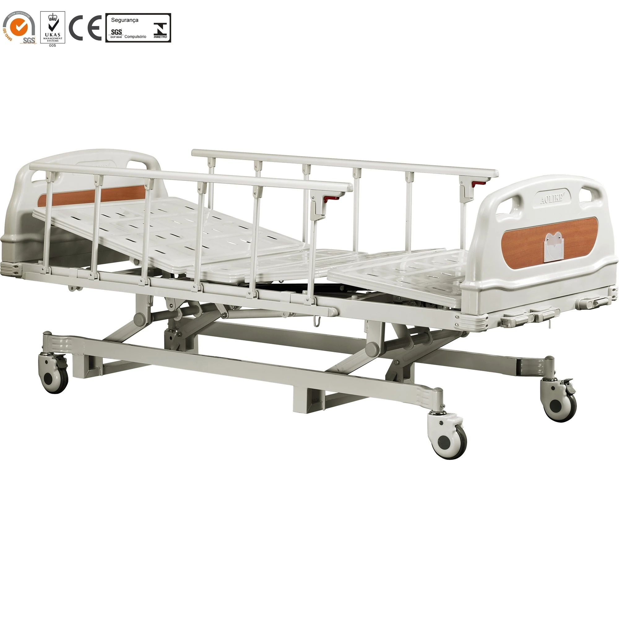 High Quality Extra Low Three Crank Hospital Bed Customized Anti rust 240KGS Three Functions Free Spare Parts ALK06 A328L Metal