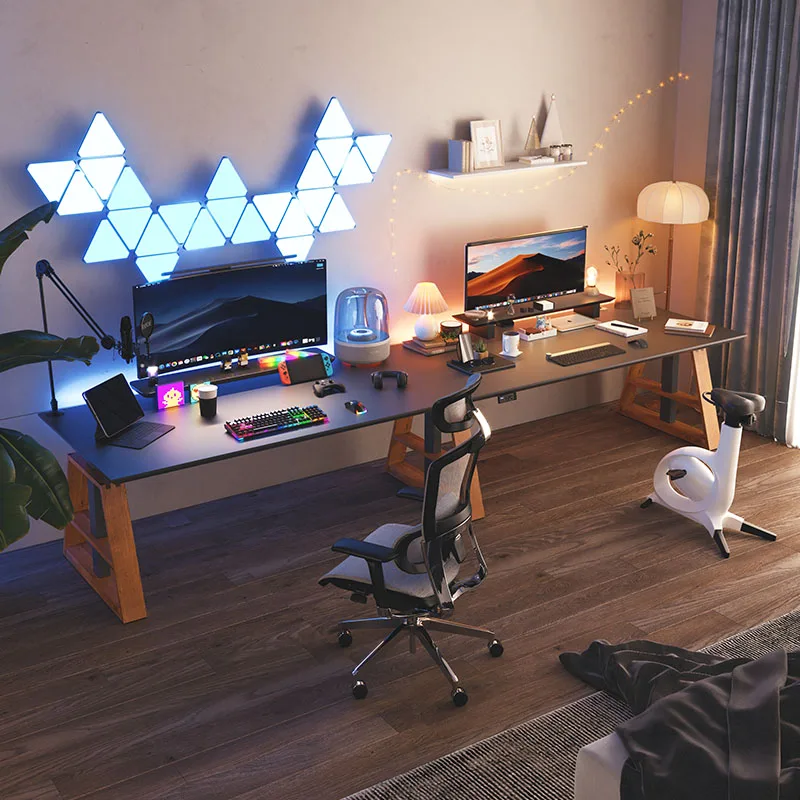 Customize Office Table Dual Motor Luxury Quality Gaming Height Adjustable Sitting Standing Desk