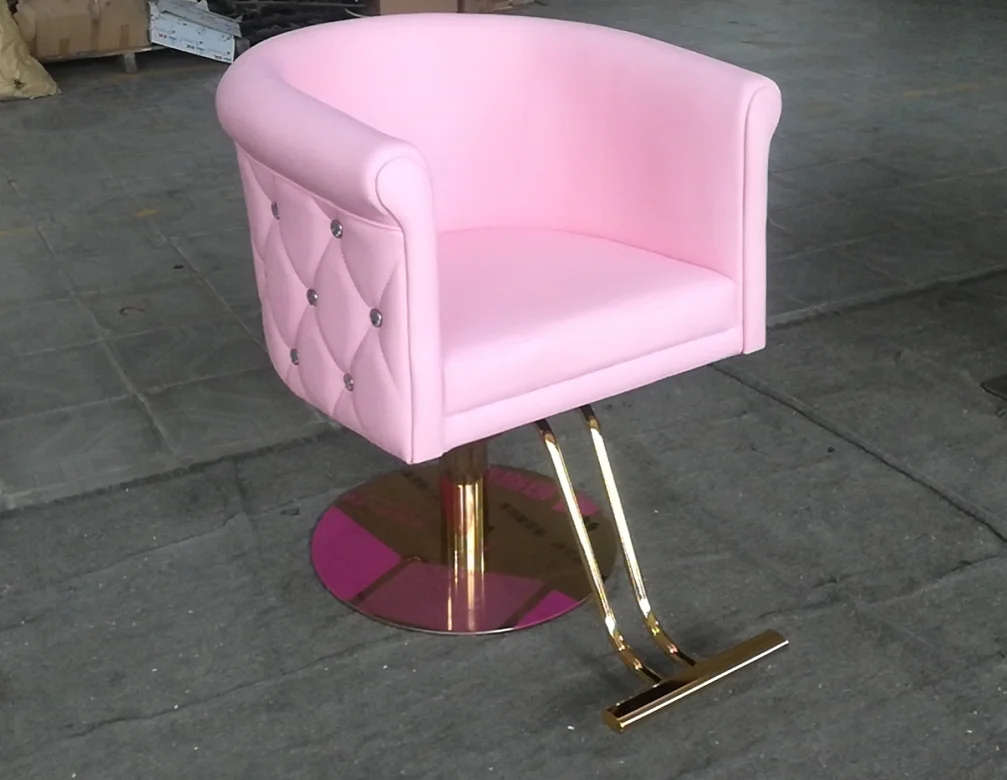 Hot Sale Pink Color Modern Barber Salon Hairdressing chair Luxury Salon Styling Chair