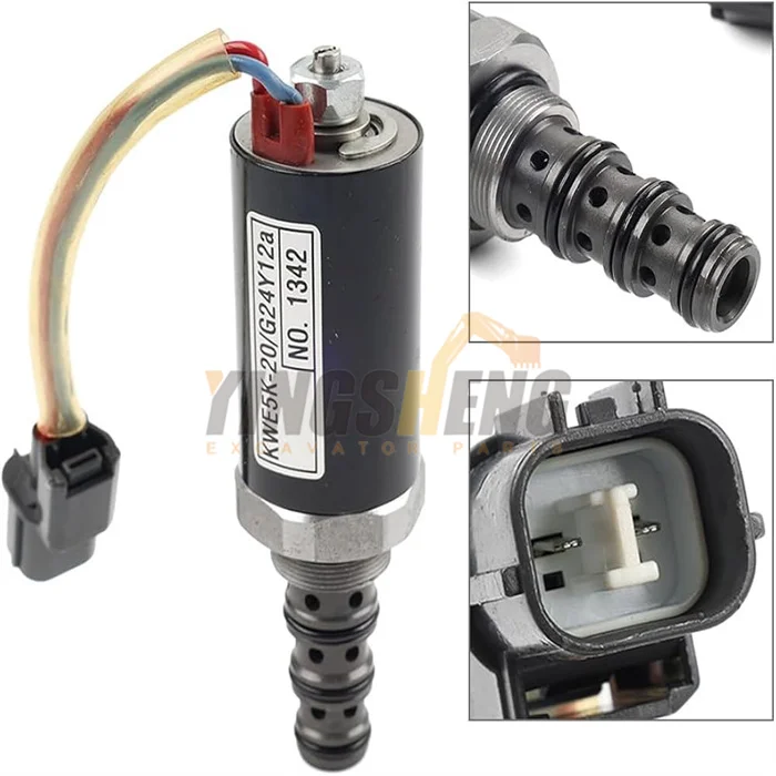 Аксессуары для экскаватора YN35V00005F2 KWE5K-20 G24Y12A поворотный электромагнитный клапан Kobelco SK200-2 SK200-5 SK220-2 SK220-5