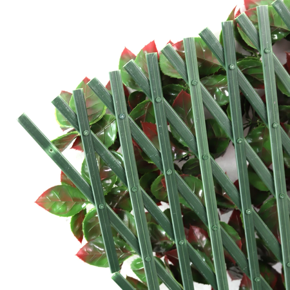 Artificial Boxwood Hedges Fence Faux Ivy Vine Leaf Decoration Outdoor Garden Privacy Wall Decor Made of Wood