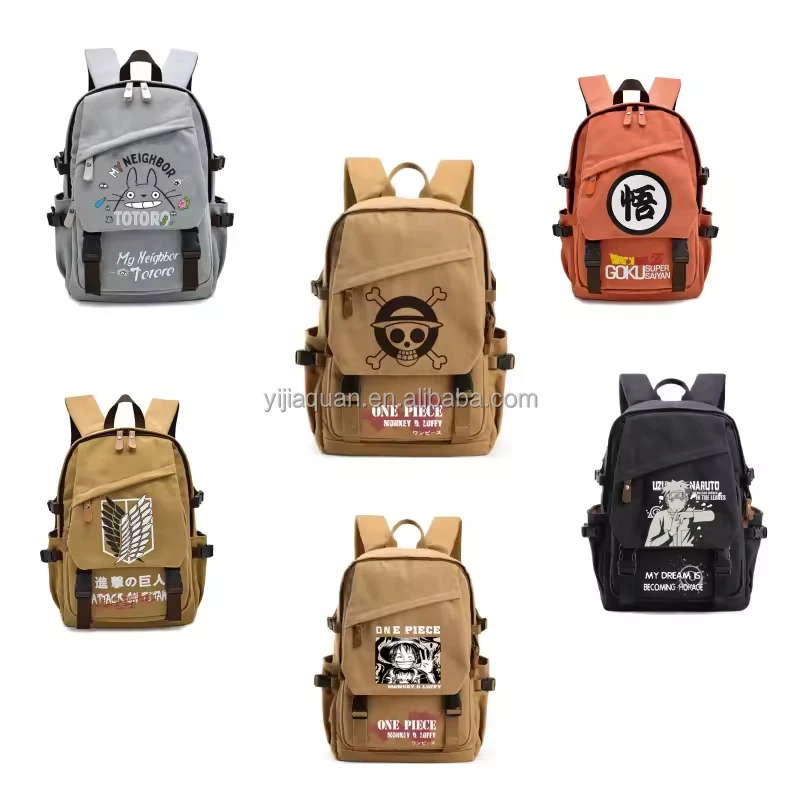 wholesale 17 Styles Demon Slayer Kimetsu No Yaiba Schoolbag Anime Single-shoulder Bag Dragon Balls Backpack ONE PIECEs Backpack